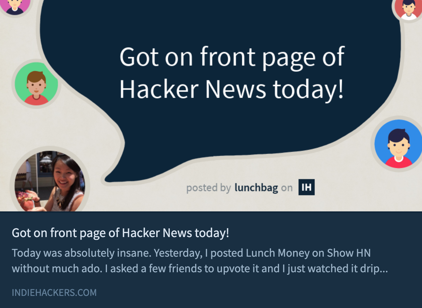 Luchbag on Hacker News