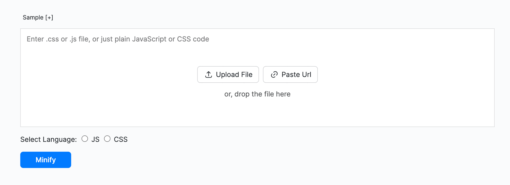 Minify code online free tool