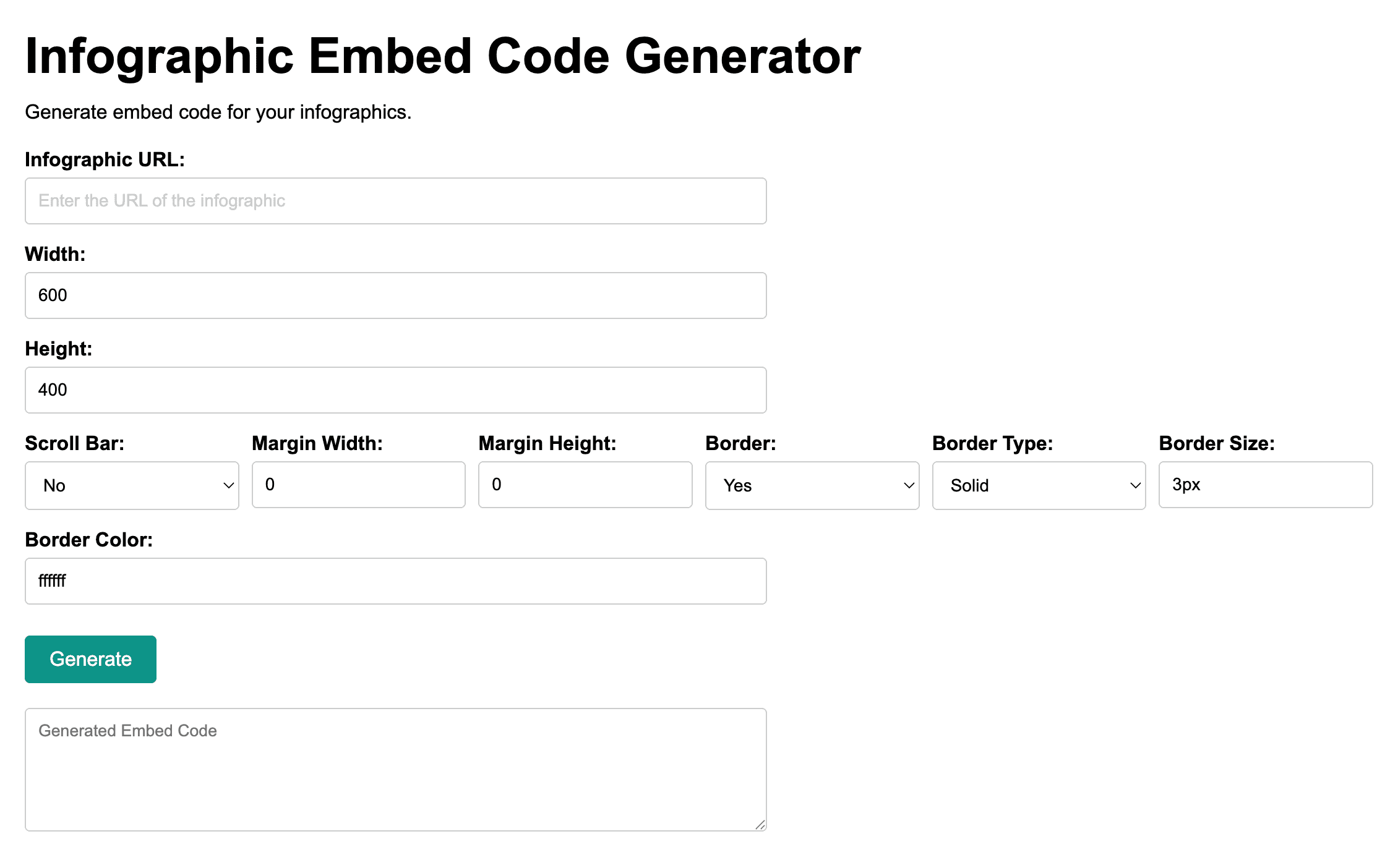 infographic embed code generator