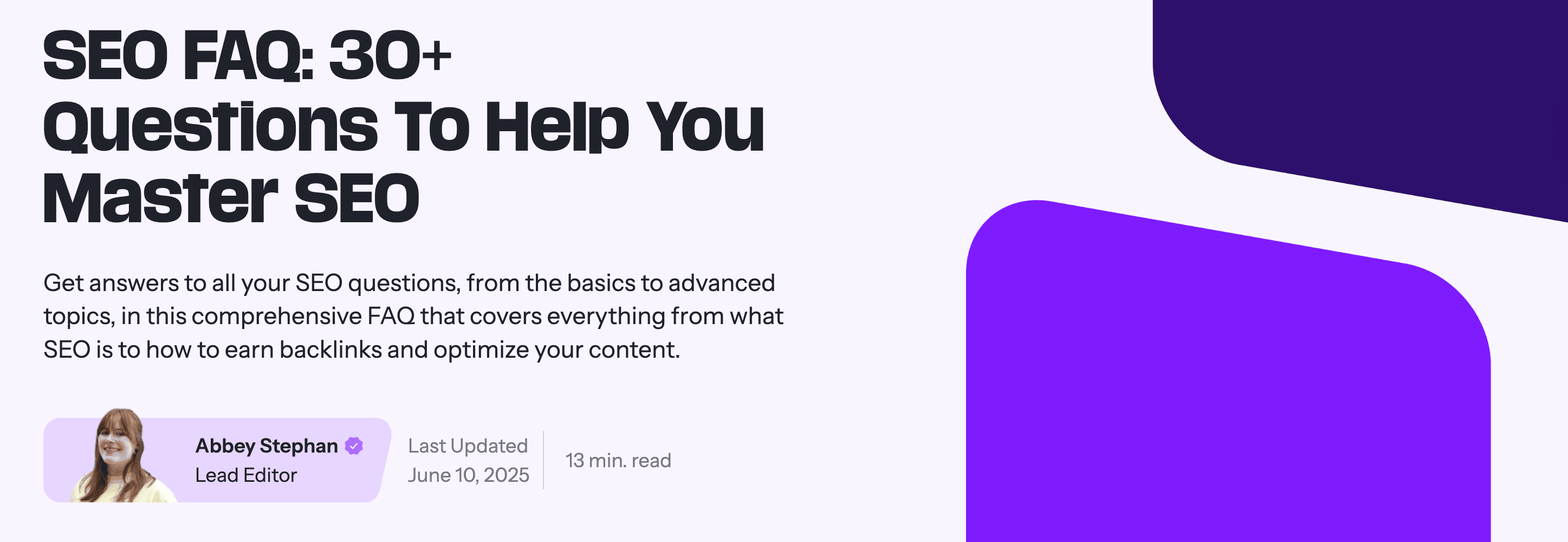 FAQ blog post type