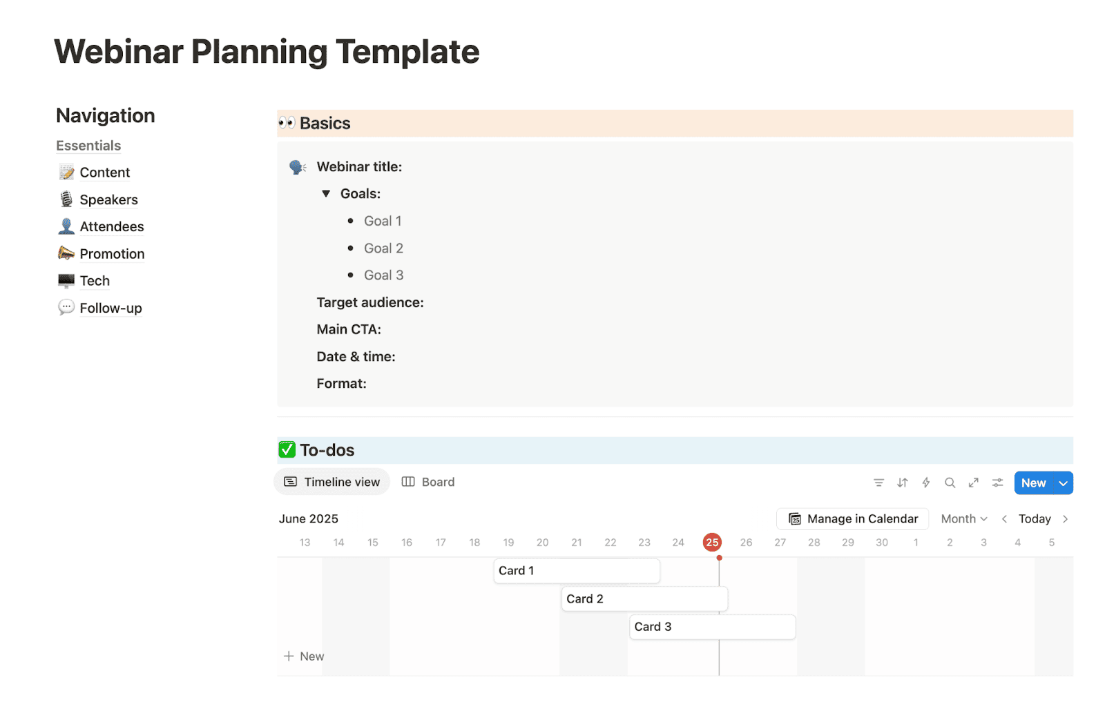 webinar planning template
