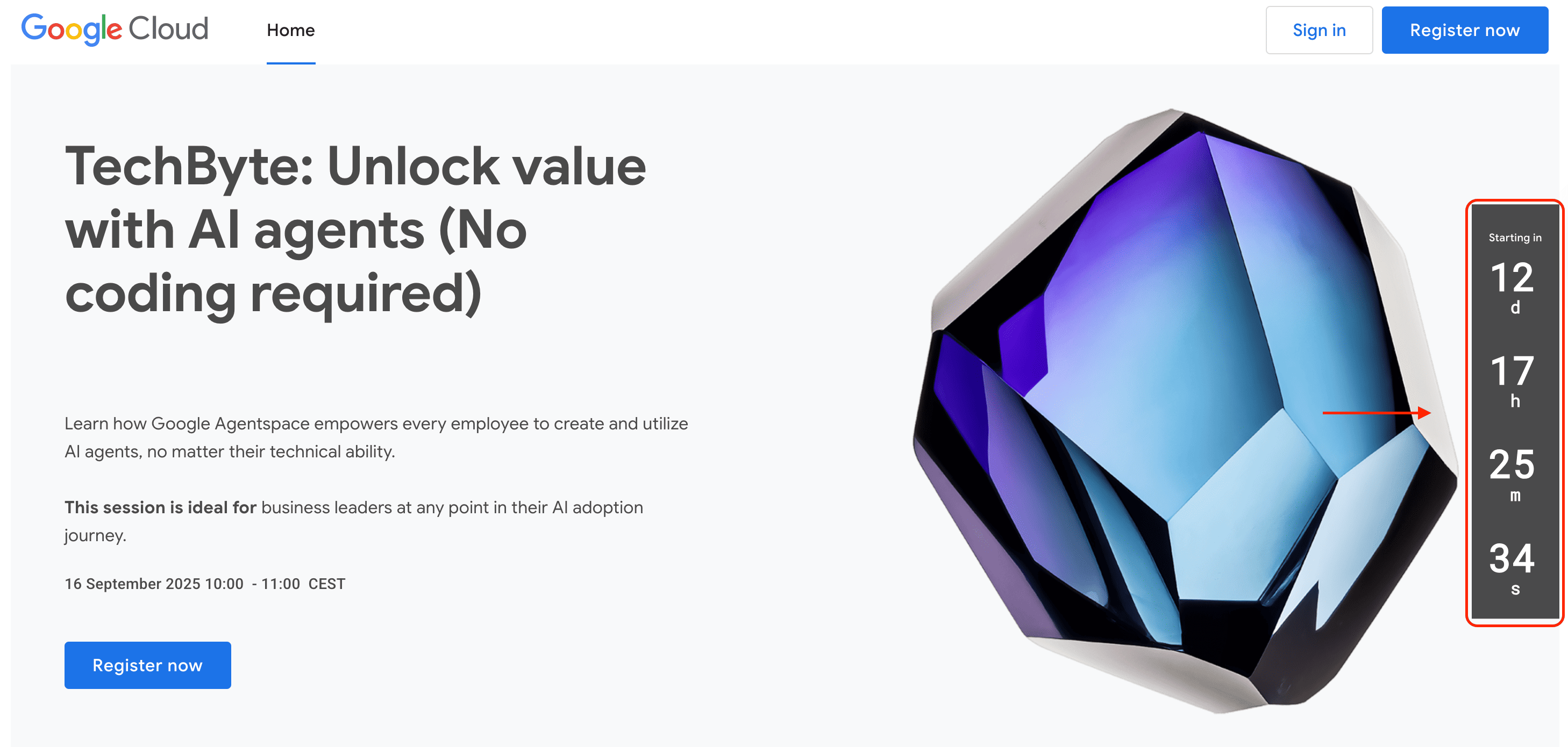 Webinar countdown