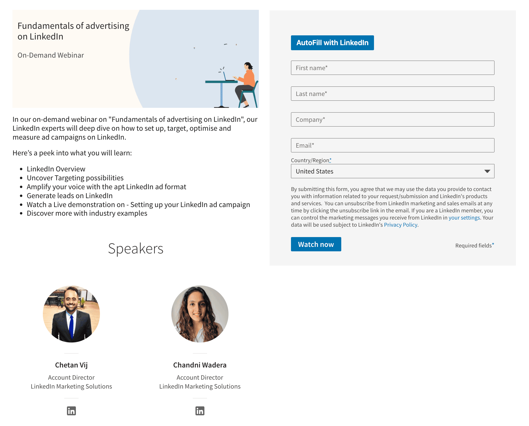 LinkedIn Event page