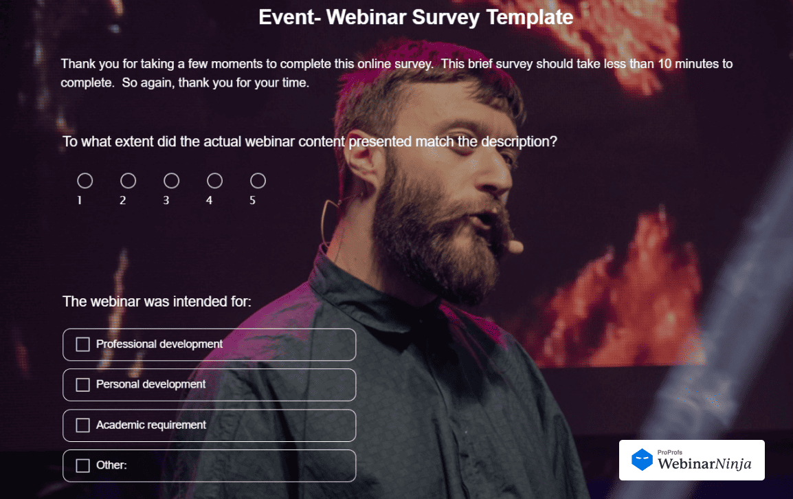 webinar feedback form