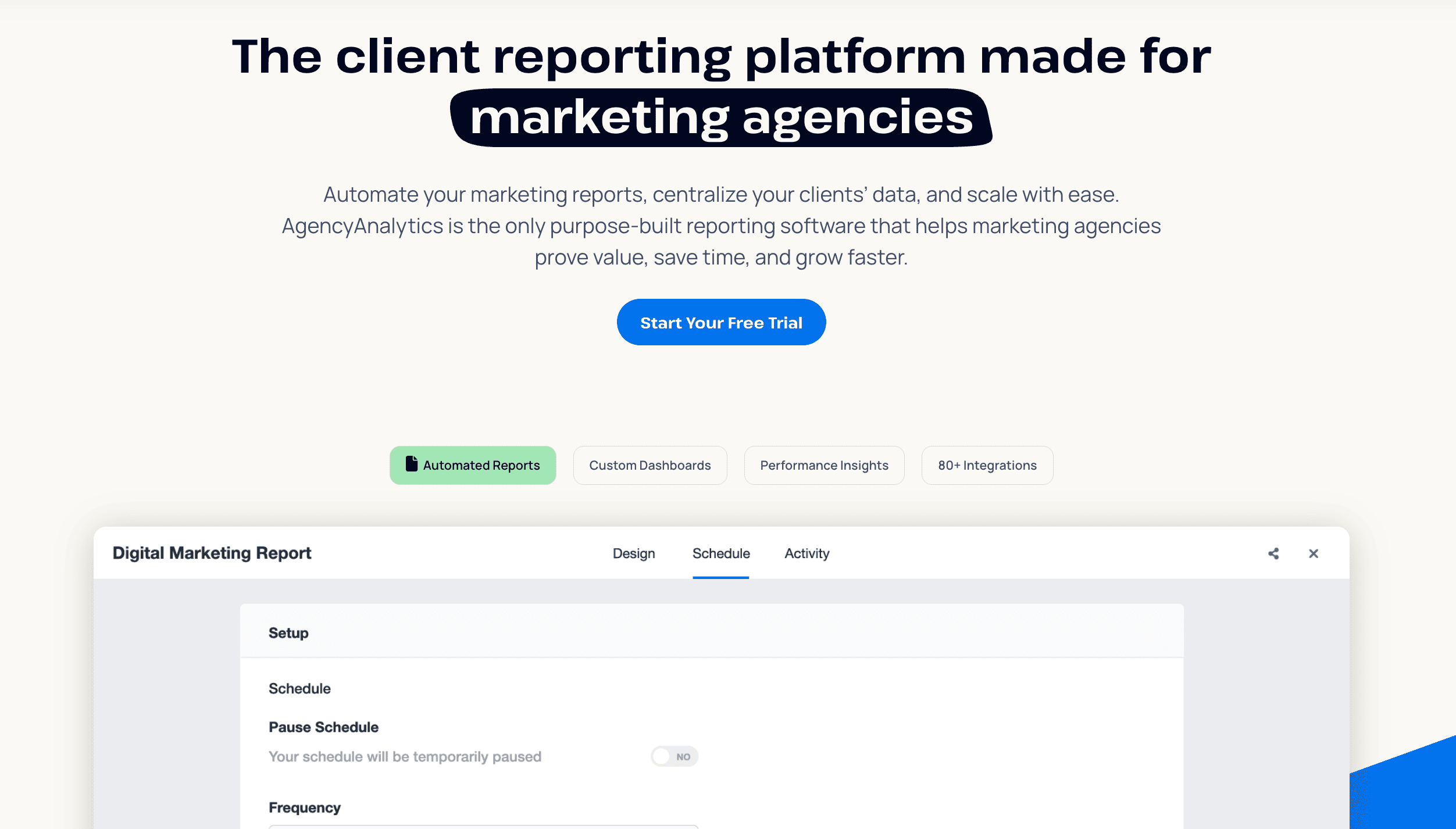 AgencyAnalytics website