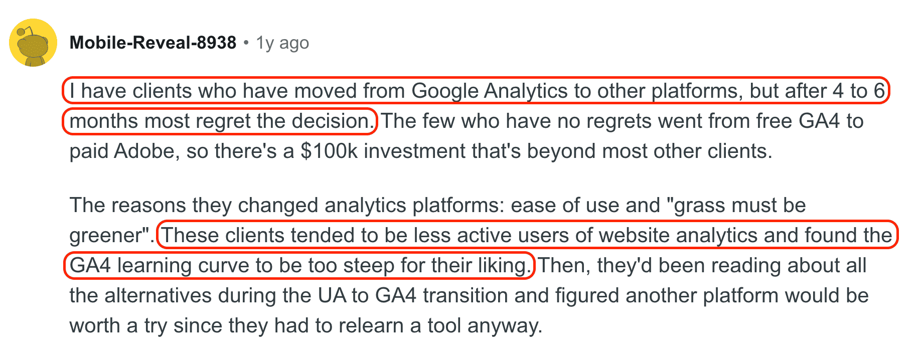 Google Analytics vs Adobe Analytics Reddit opinion