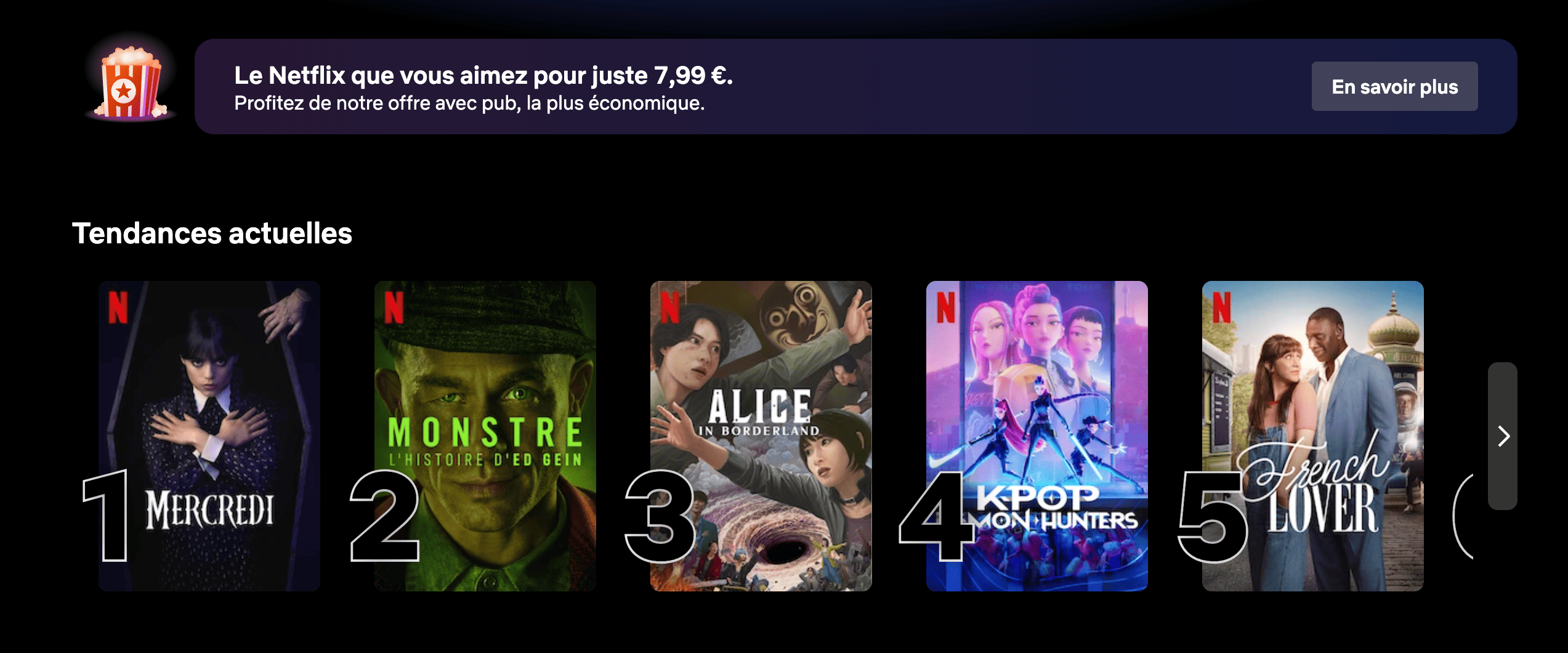 SEO localization example Netflix France