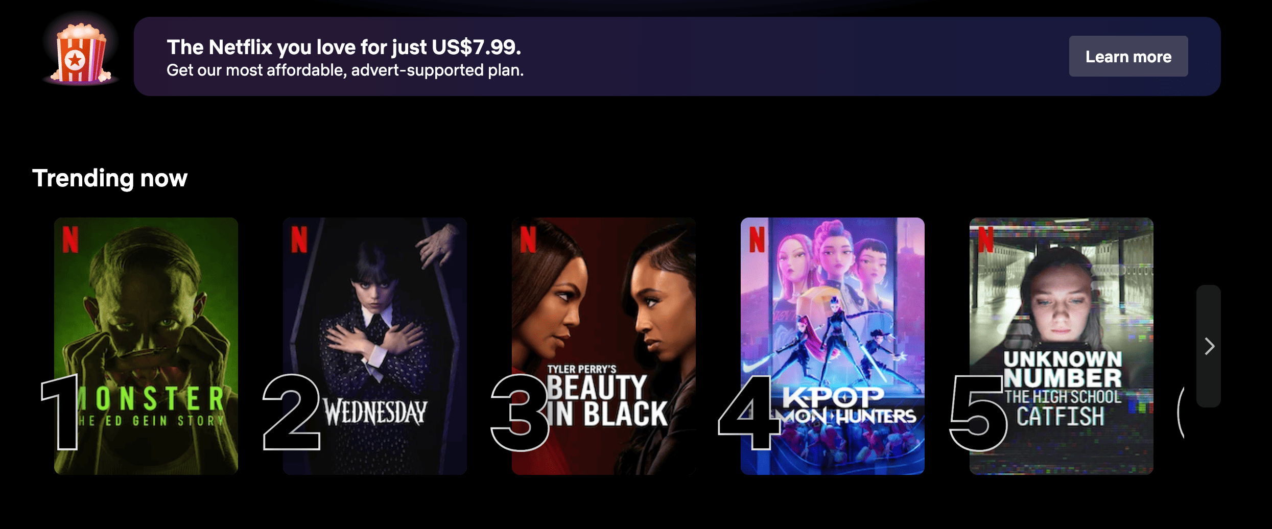 SEO localization example Netflix