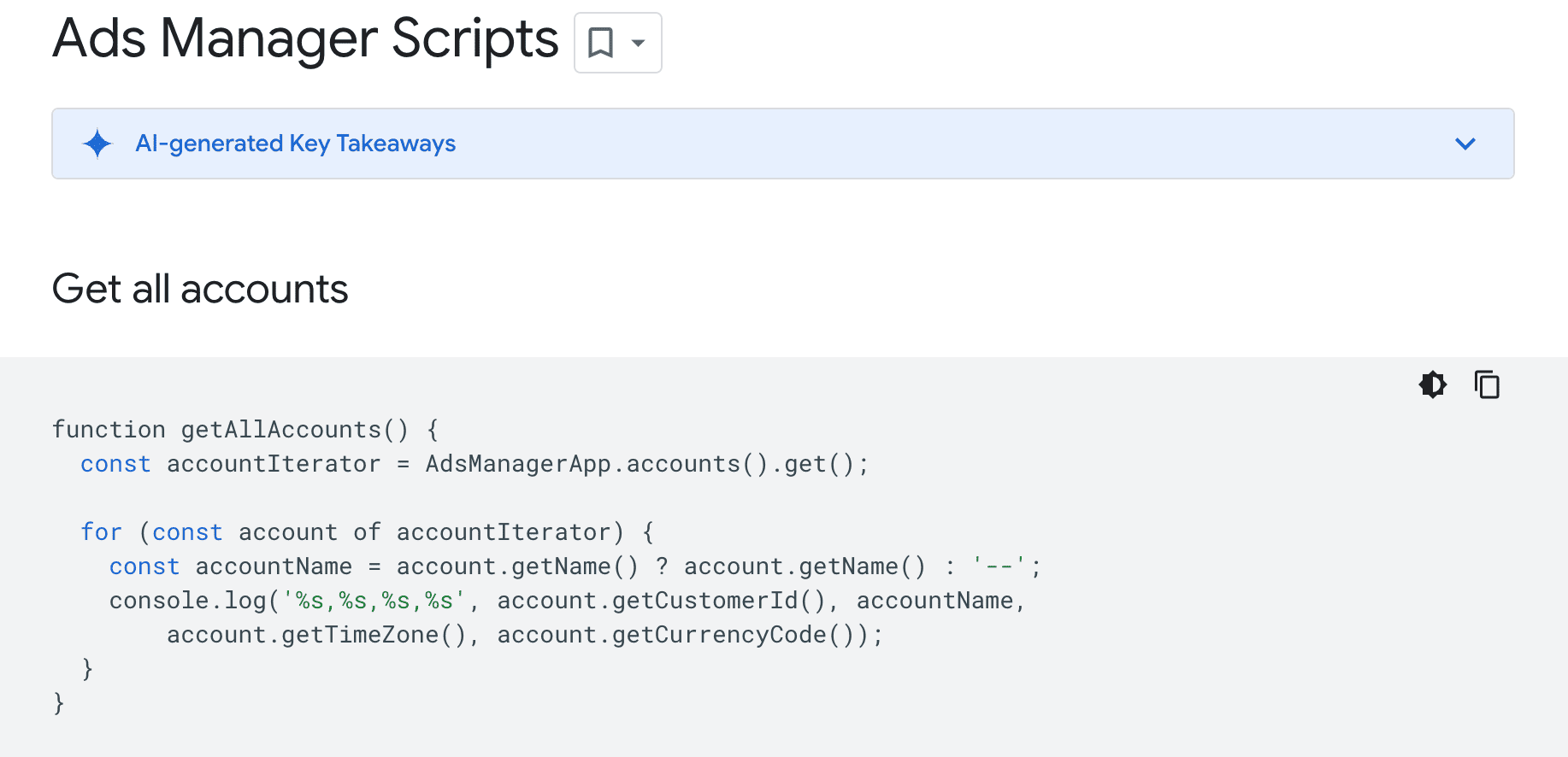 Google Ads scripts examples
