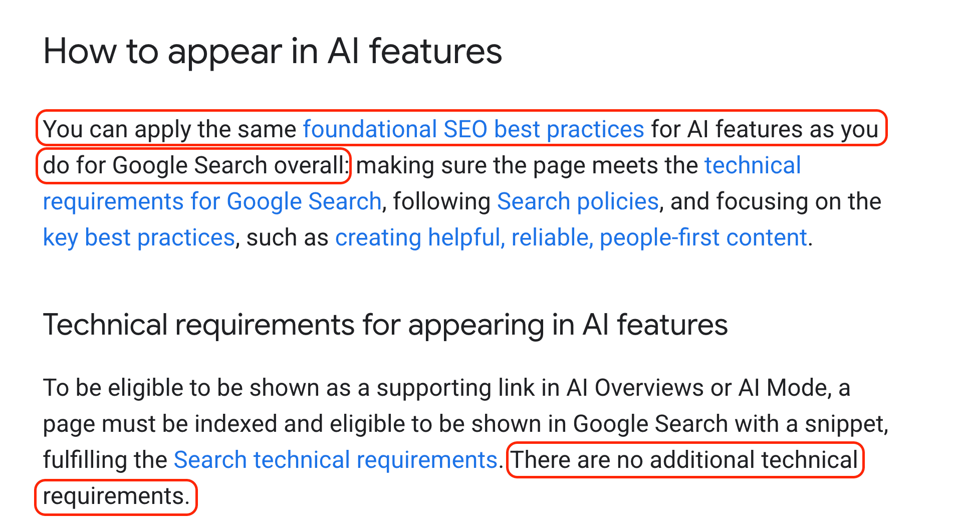 Google AI Overview sources