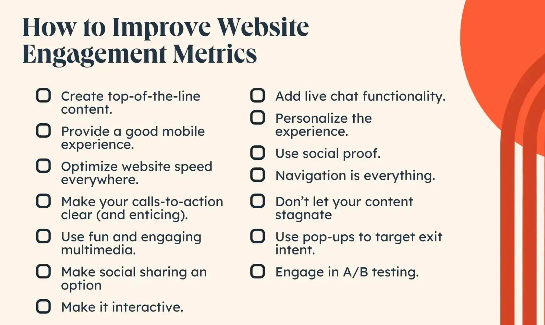 How to improve website engagement metrics