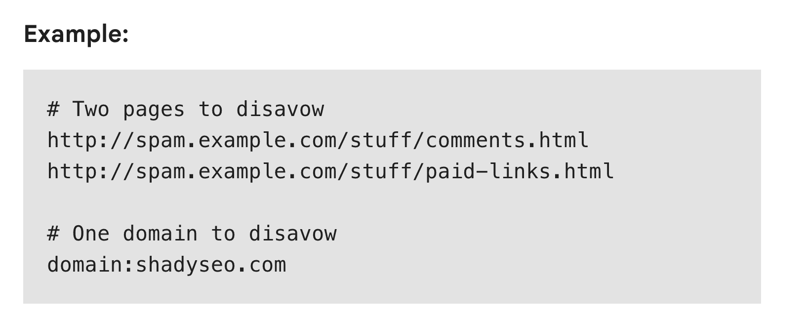 disavow file example