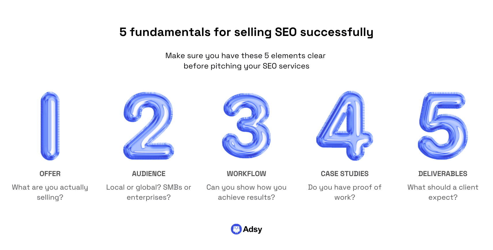 5 fundamentals for selling SEO successfully