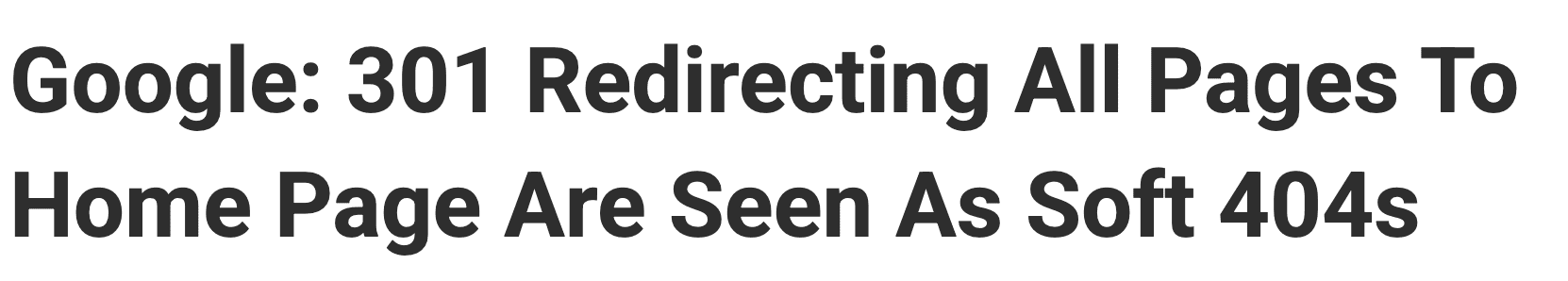 bad redirect example: multiple 301 redirects to home page