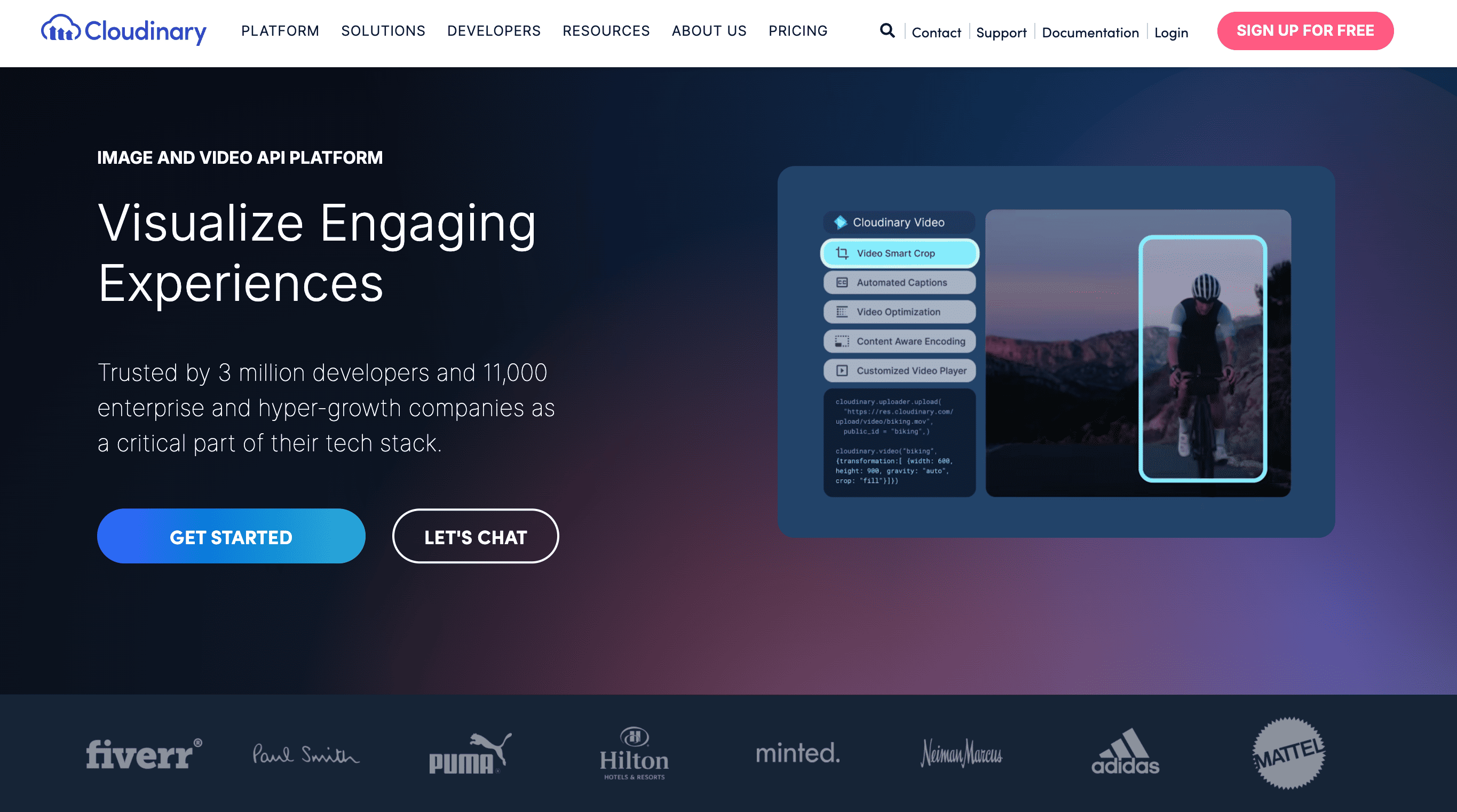 Cloudinary API for Image Optimization