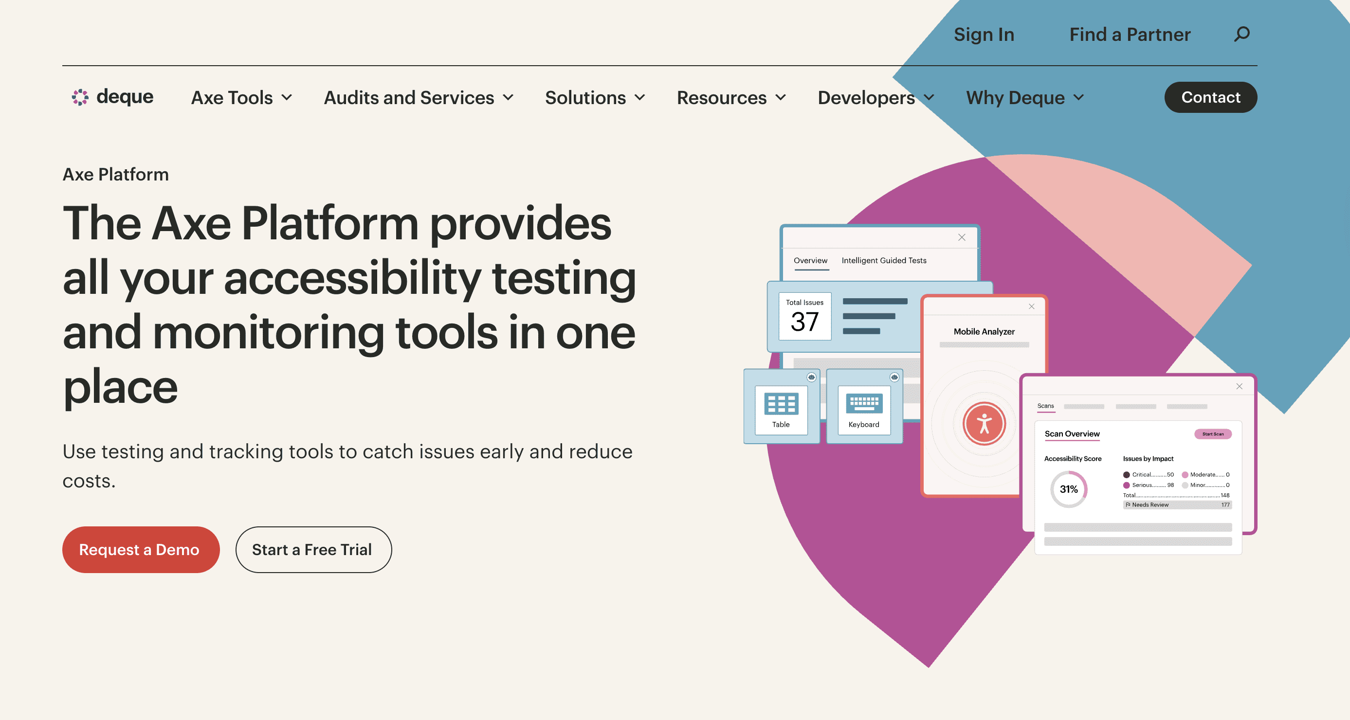 Axe (by Deque) API for accessibility testing