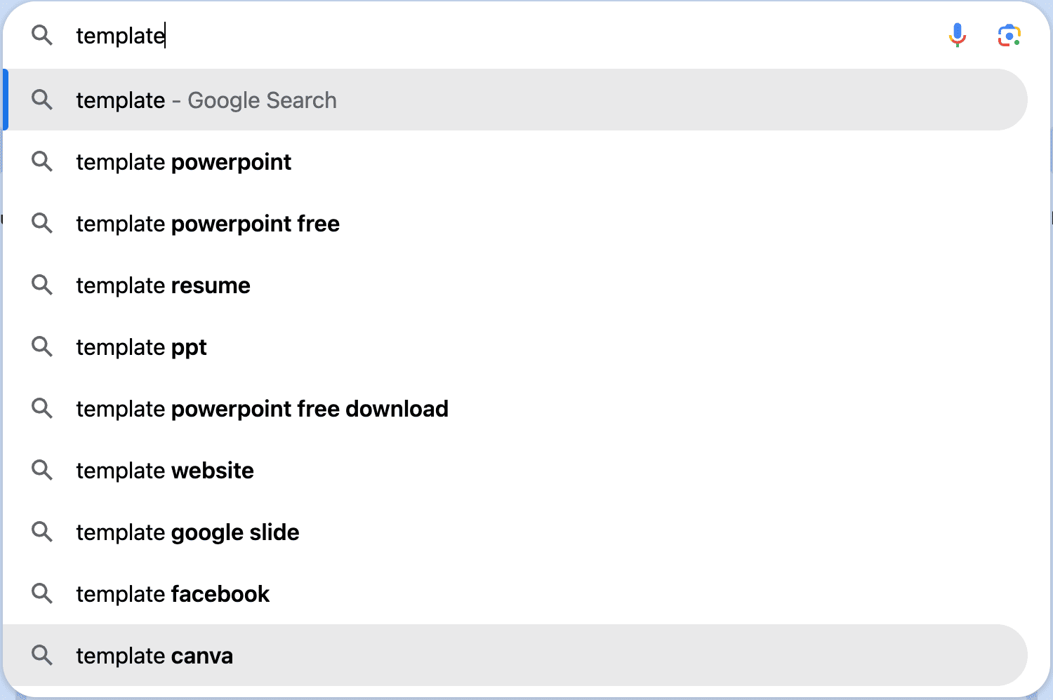 Canva in autosuggestion because of strong SEO branding