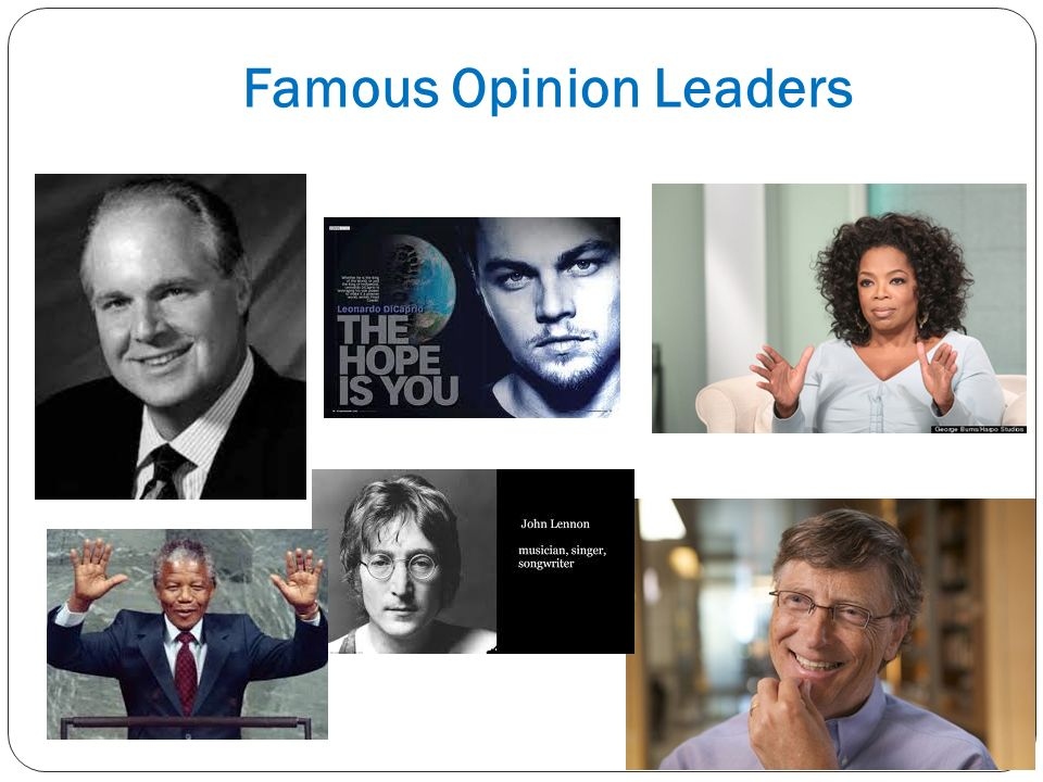 Involving famous opinion leaders is a critical part of inovating marketing strategies