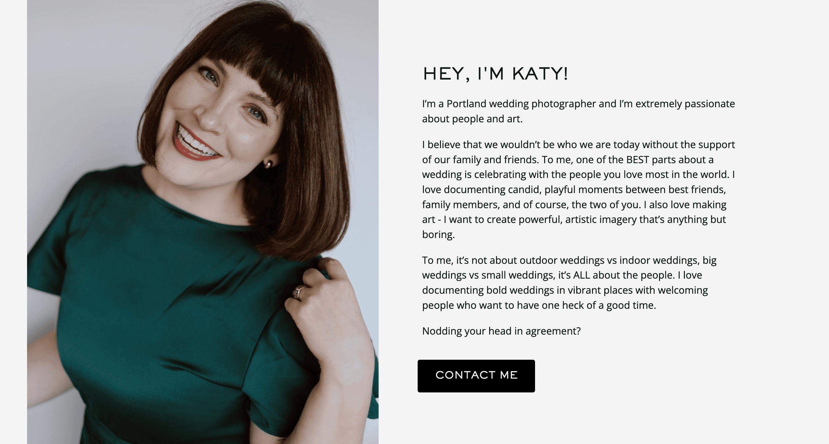 about section local SEO landing page