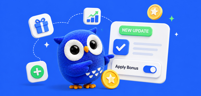Adsy checkout page with bonus balance feature 