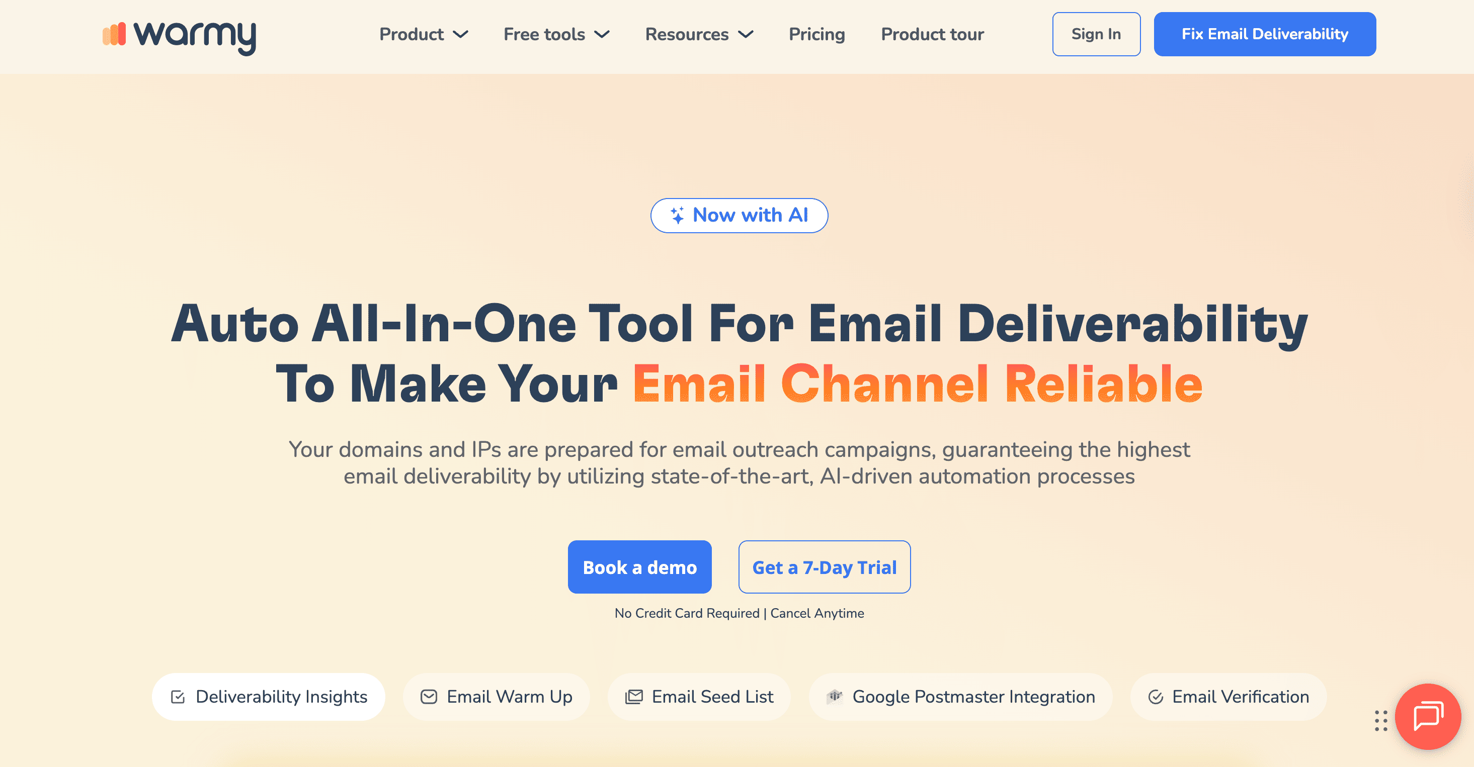 Warmy email deliverability tool