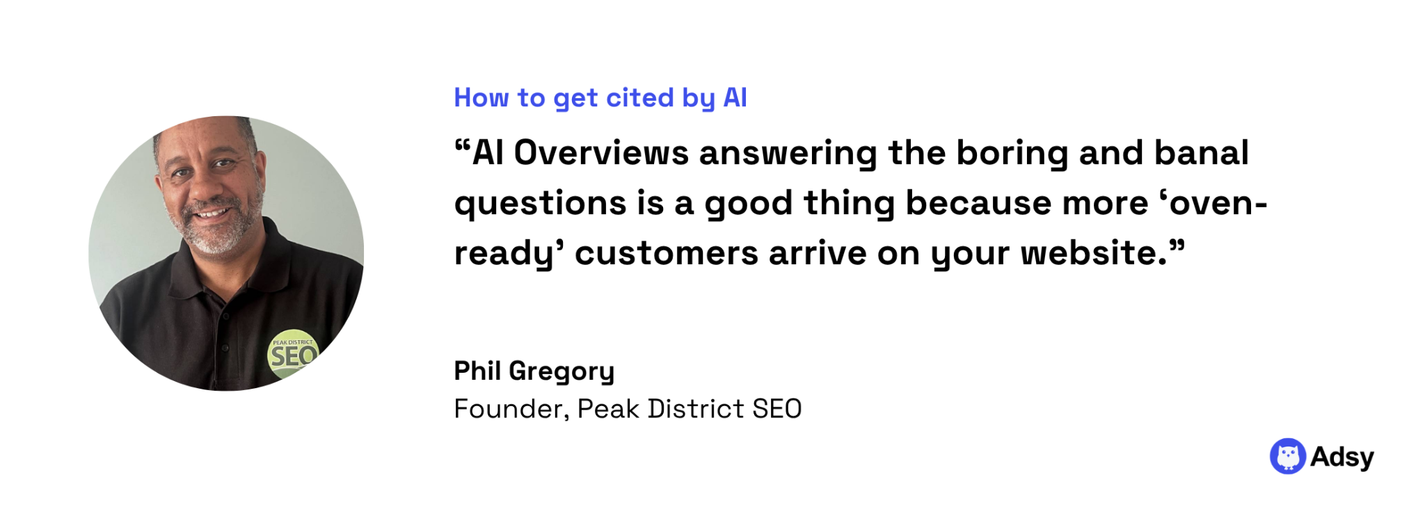 Generative engine optimization Don’t panic: AI Overviews actually help you get "oven-ready" customers