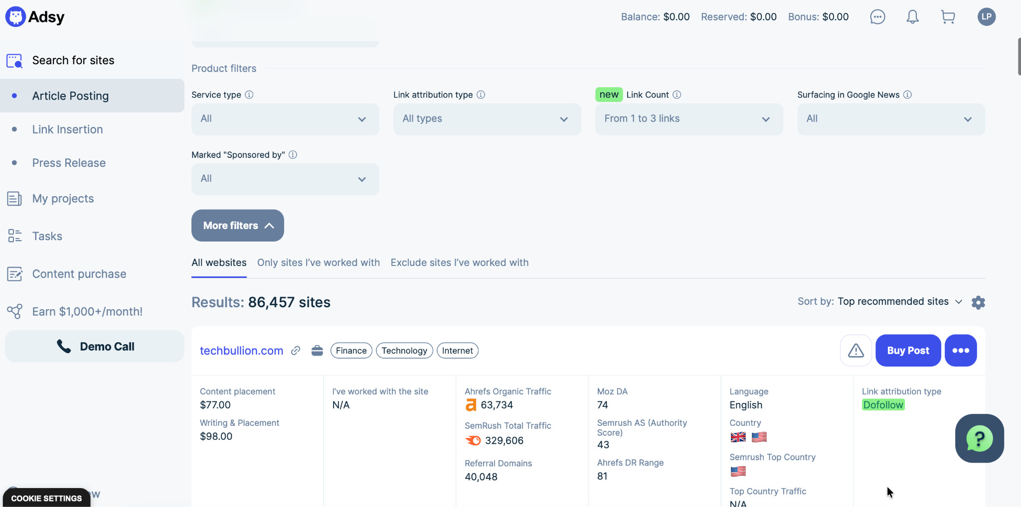 Adsy Content Marketing Platform