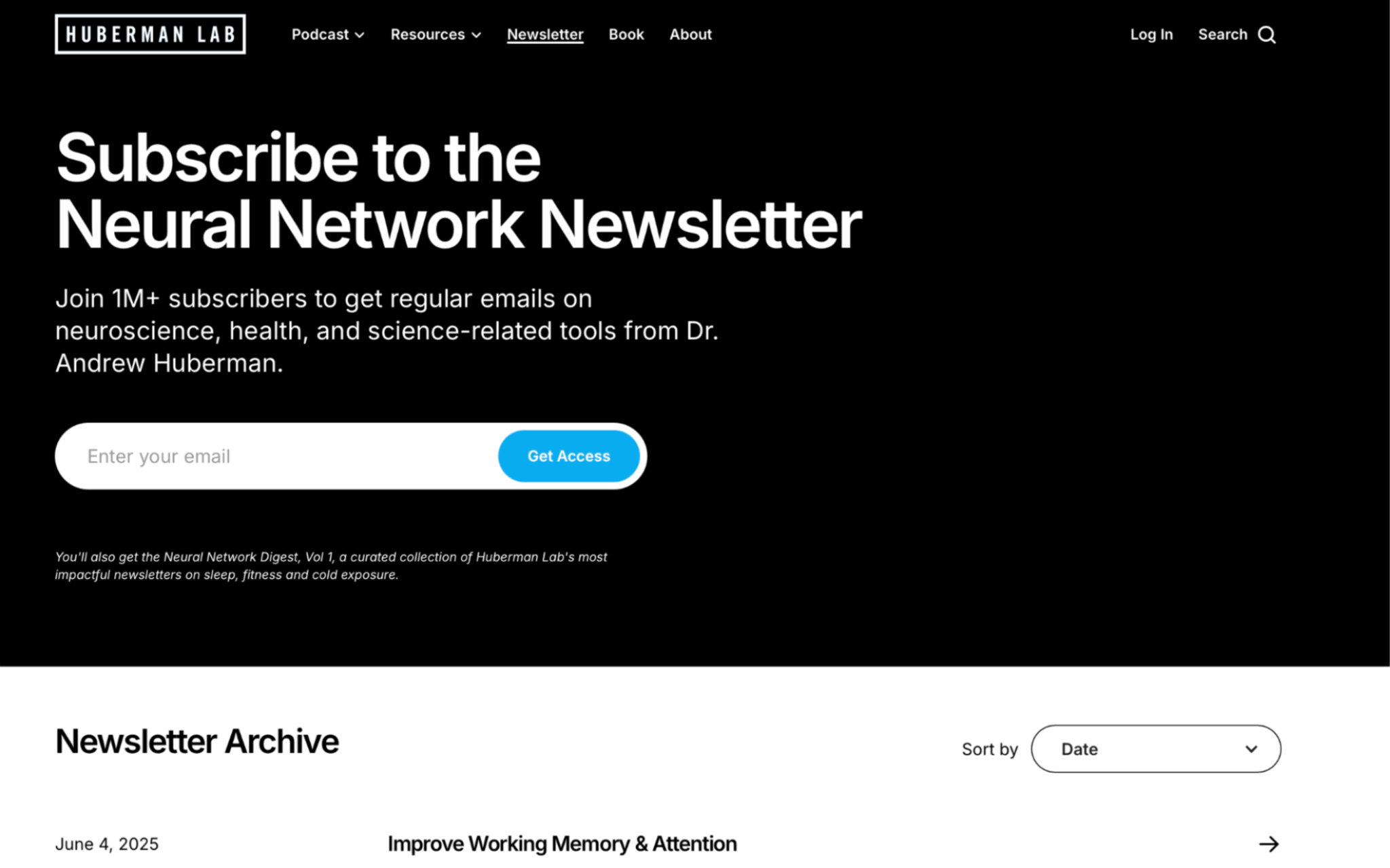  podcast newsletter archive