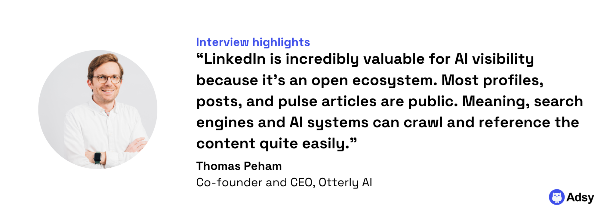 LinkedIn AI systems AI visibility quote