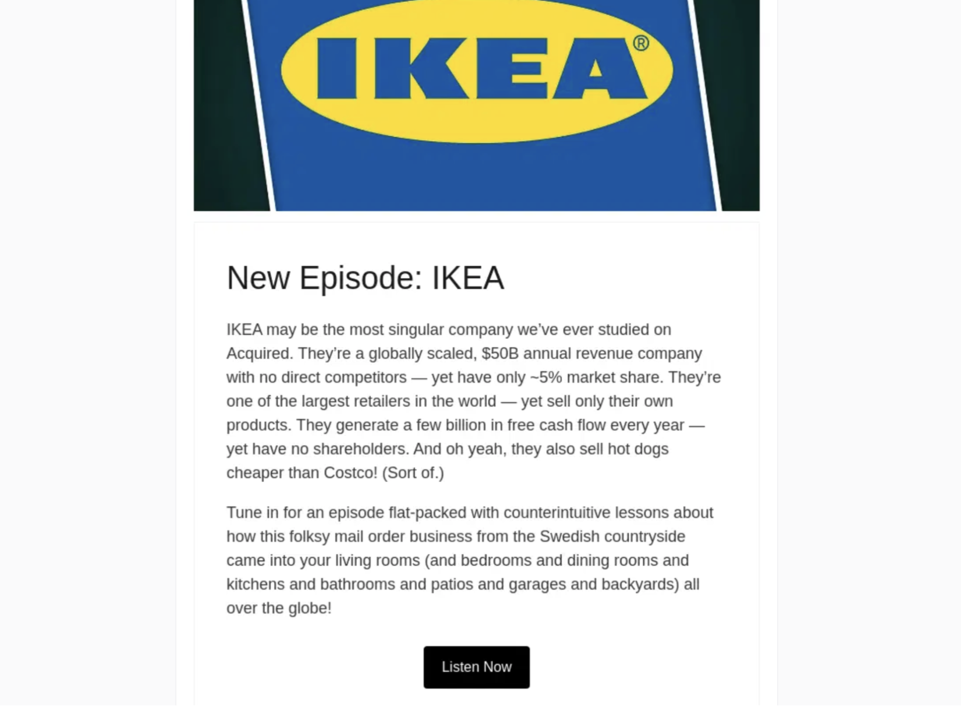podcast email example