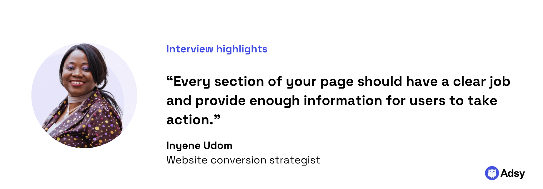 Inyene Udom quote: user journey