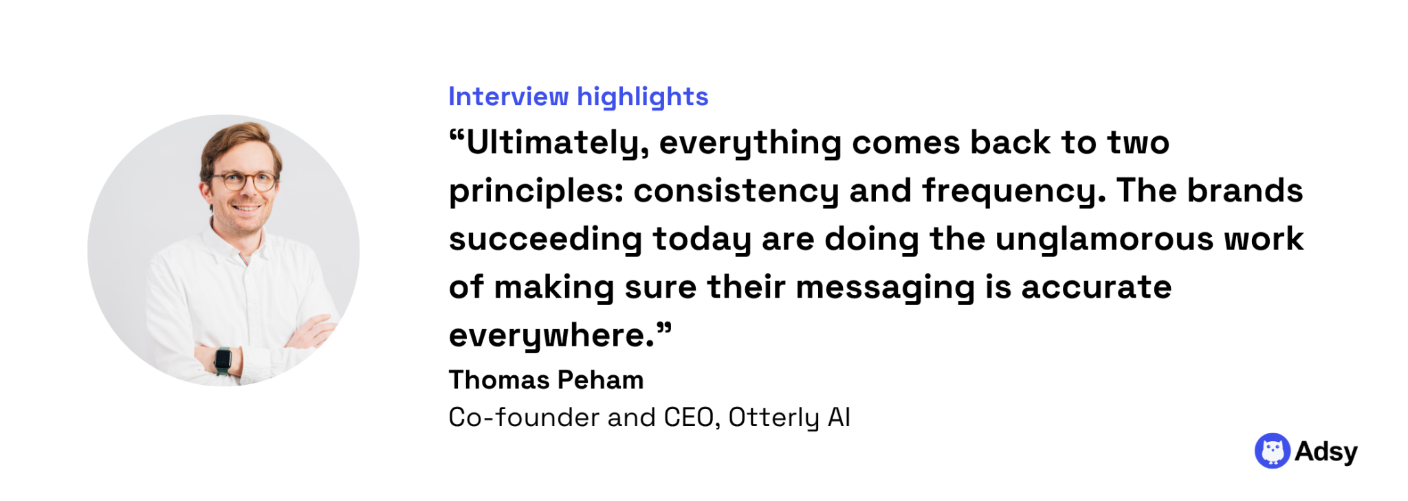 Brands consistency frequency quote
