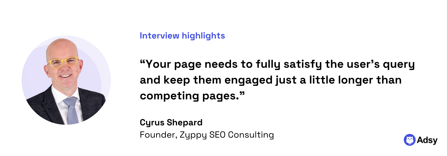 Cyrus Shepard quote: optimization for humans