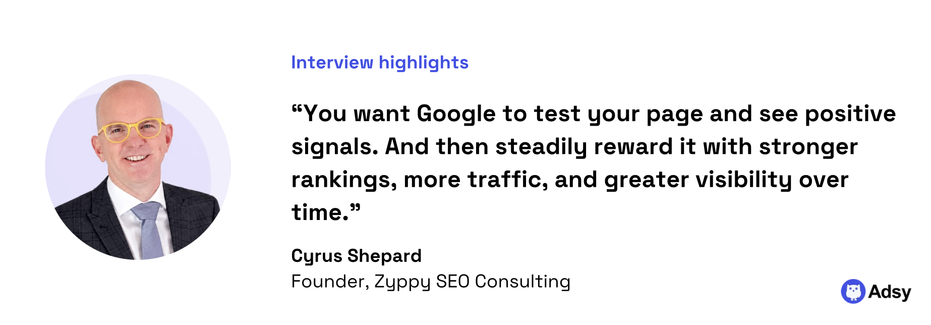 Cyrus Shepard quote: Ranking