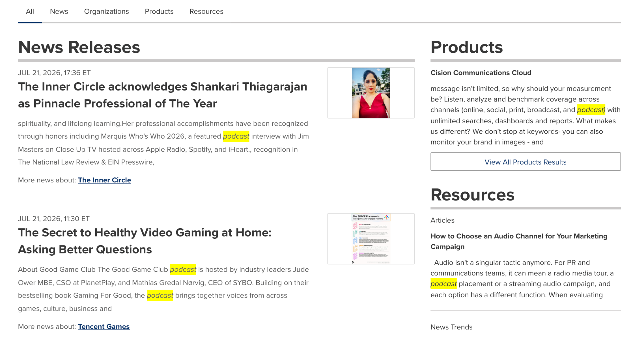 PRNewswire podcast 