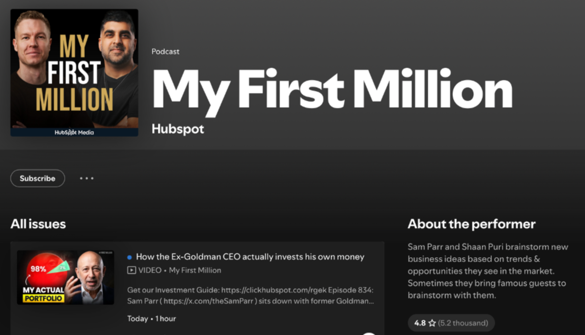 My first million