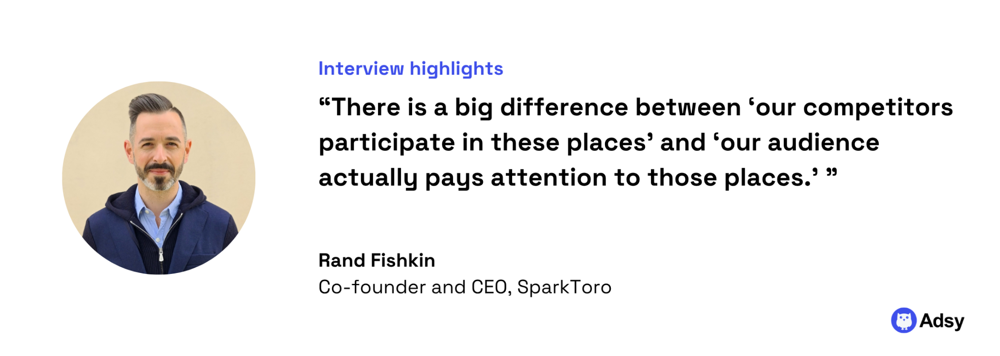 SEO expert quote: competitor presence vs. audience attention