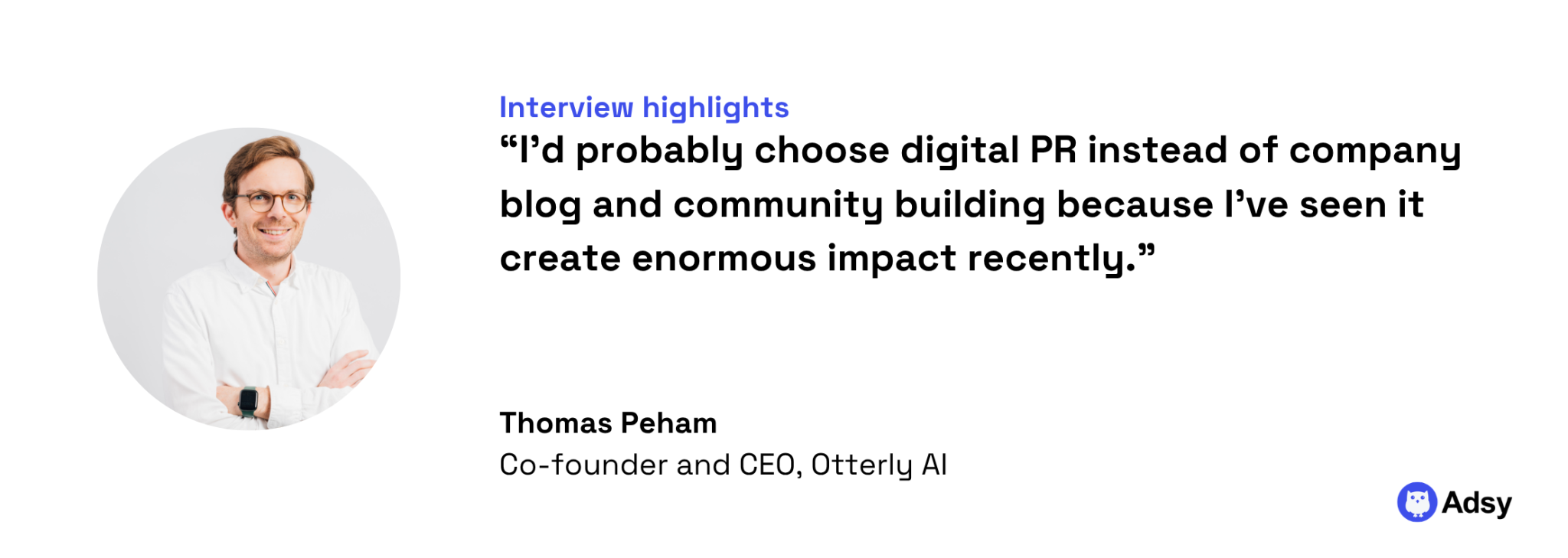Digital PR company blog community building quote