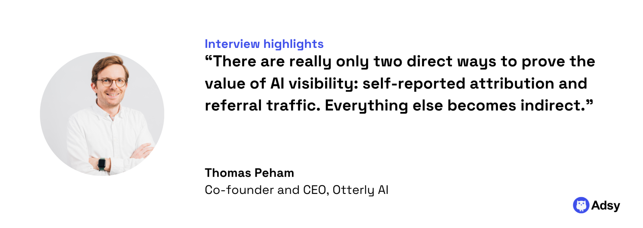 Referral traffic AI visibility quote