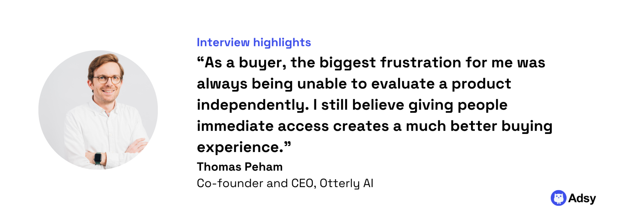 Buying experience buyer quote