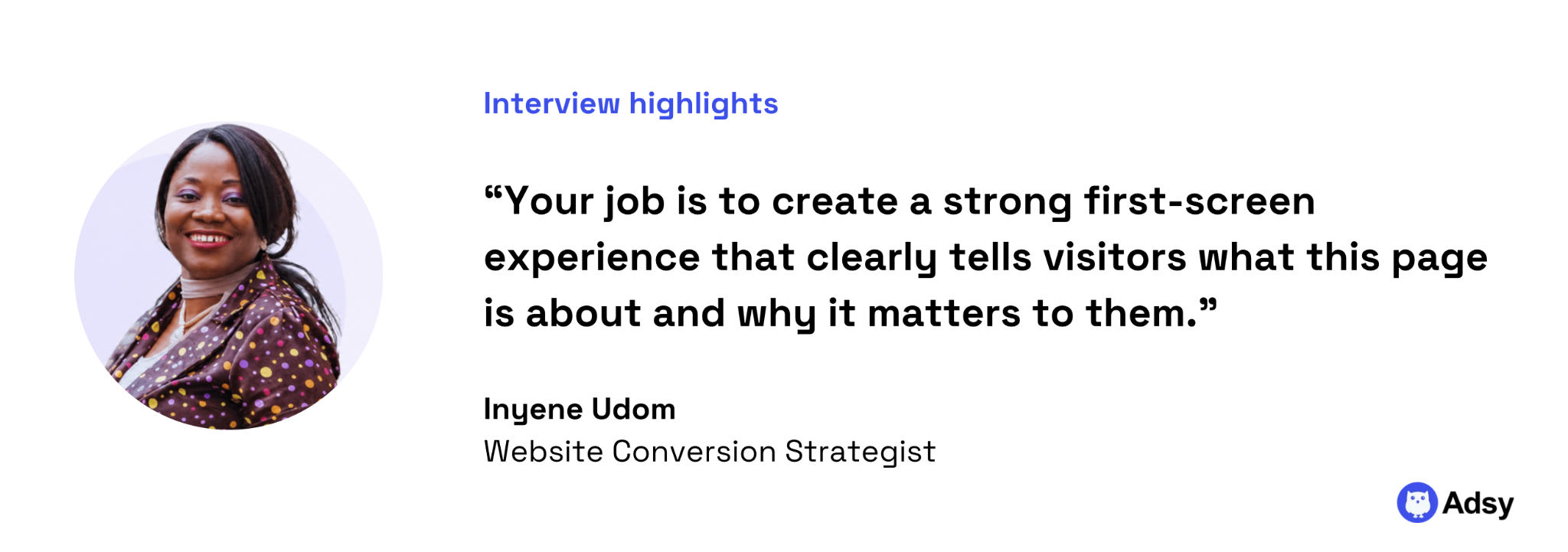 Inyene Udom quote: user's behavior