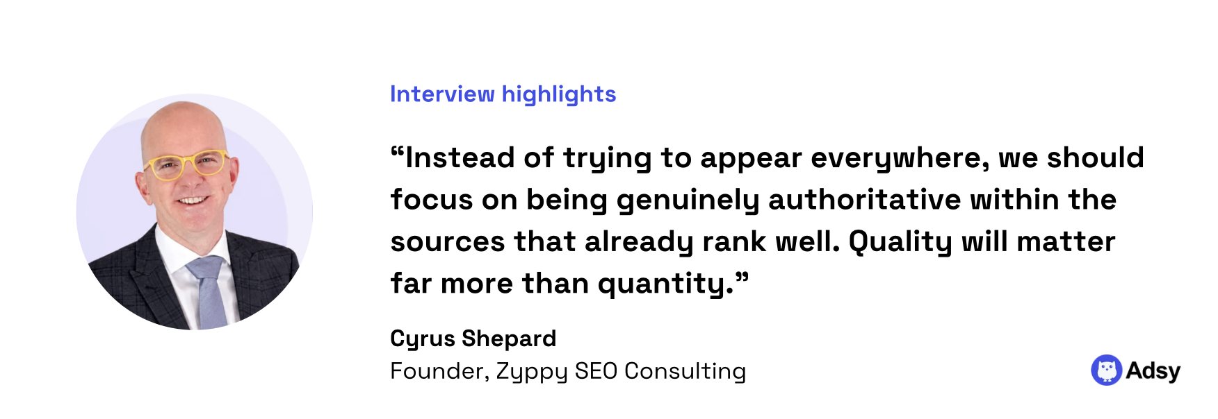 Cyrus Shepard quote: AI mentions