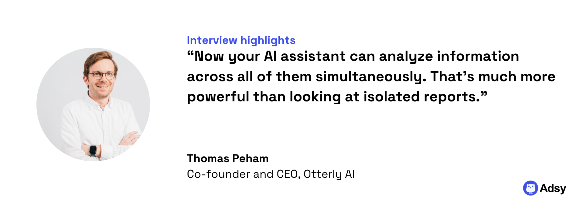 AI assistant information dashboards quote