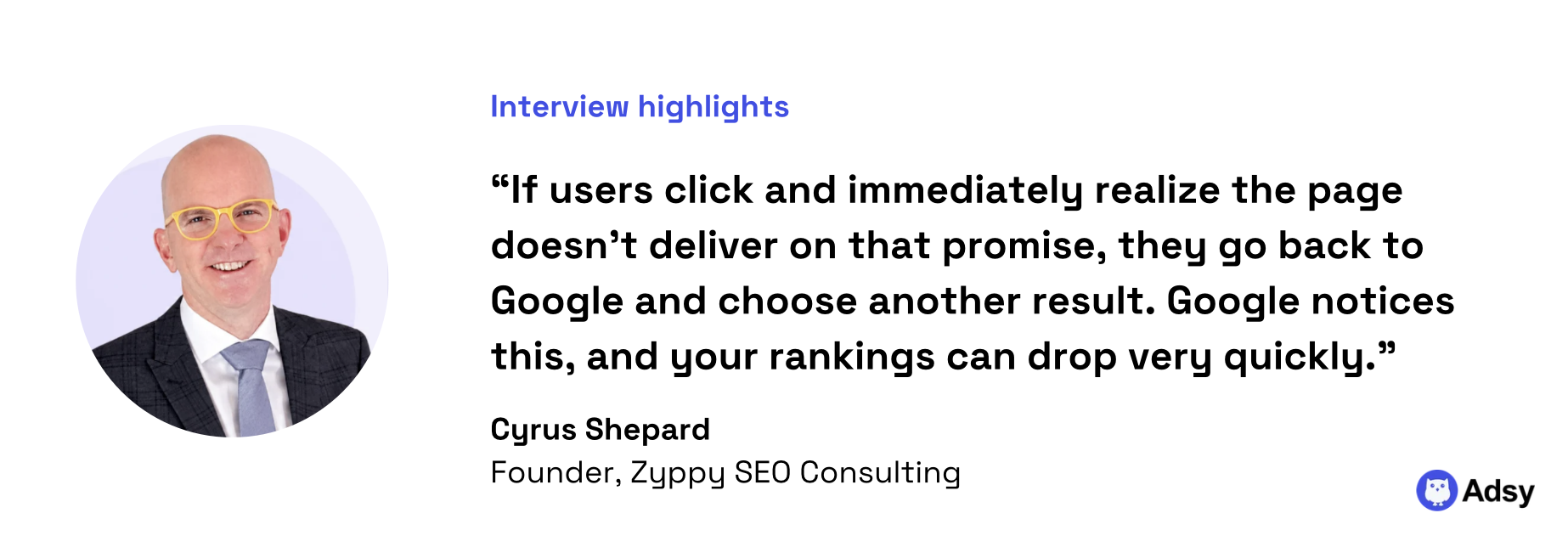 Cyrus Shepard quote: clicks and rankings