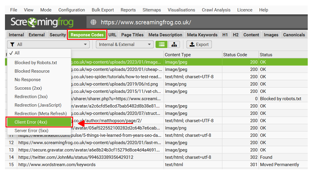 Using screamingfrog to audit site content during SEO migration