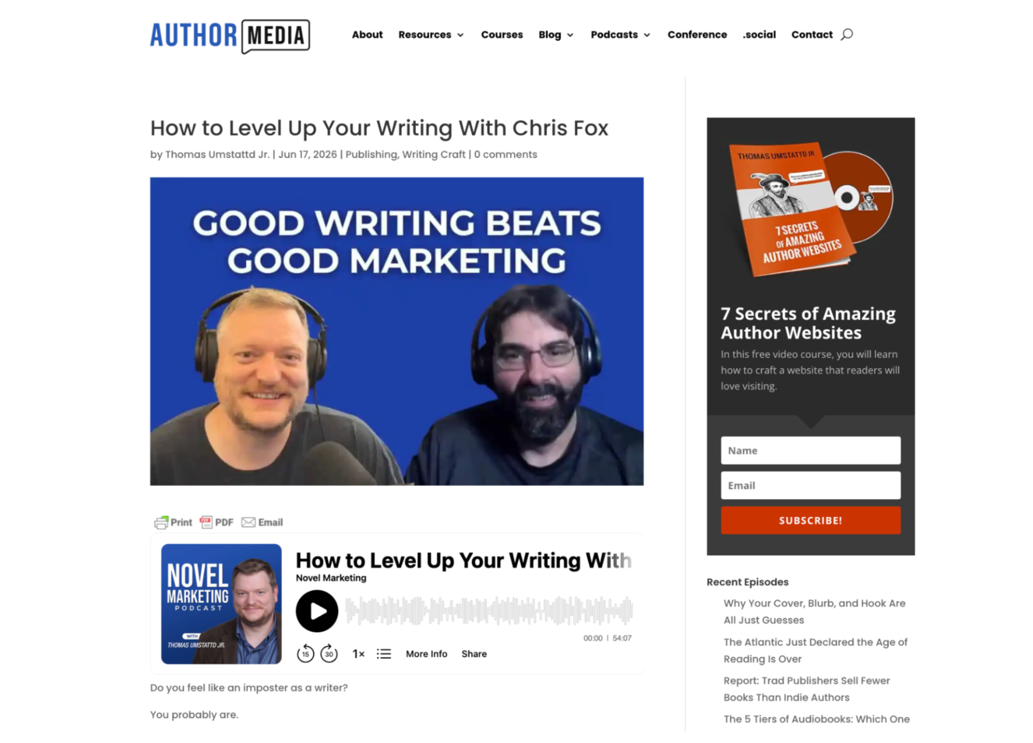 podcast blog post example