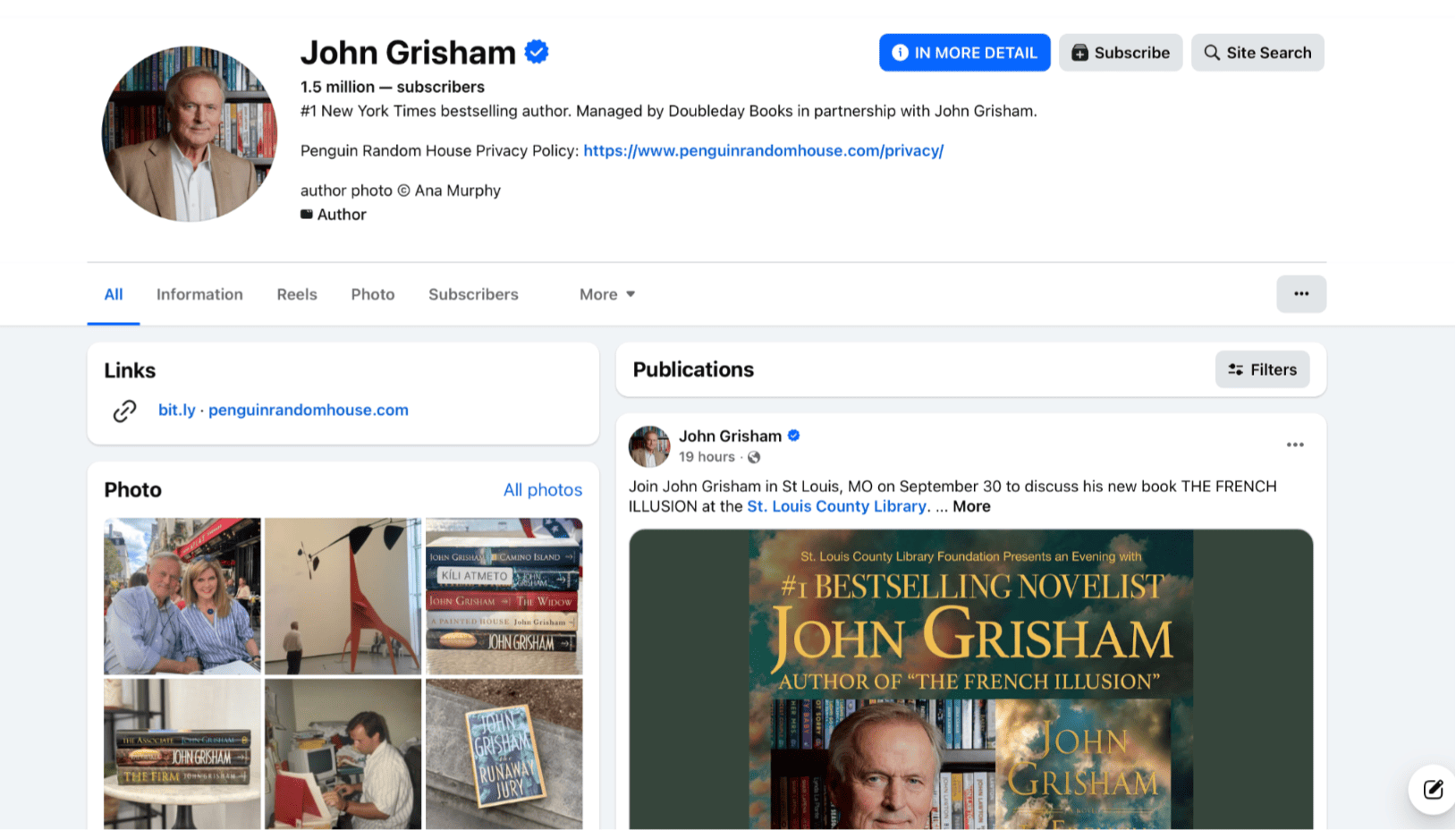 John Grisham's Facebook