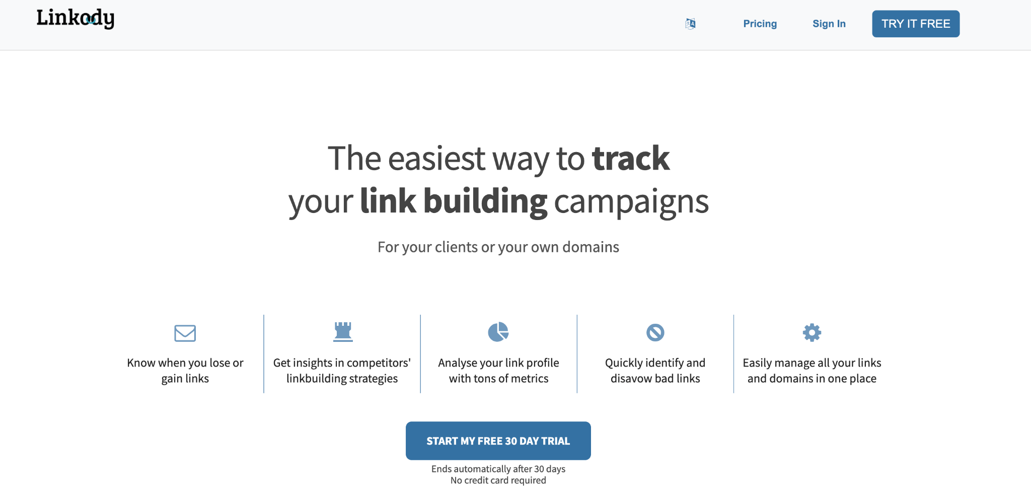 Linkody backlink monitoring tool