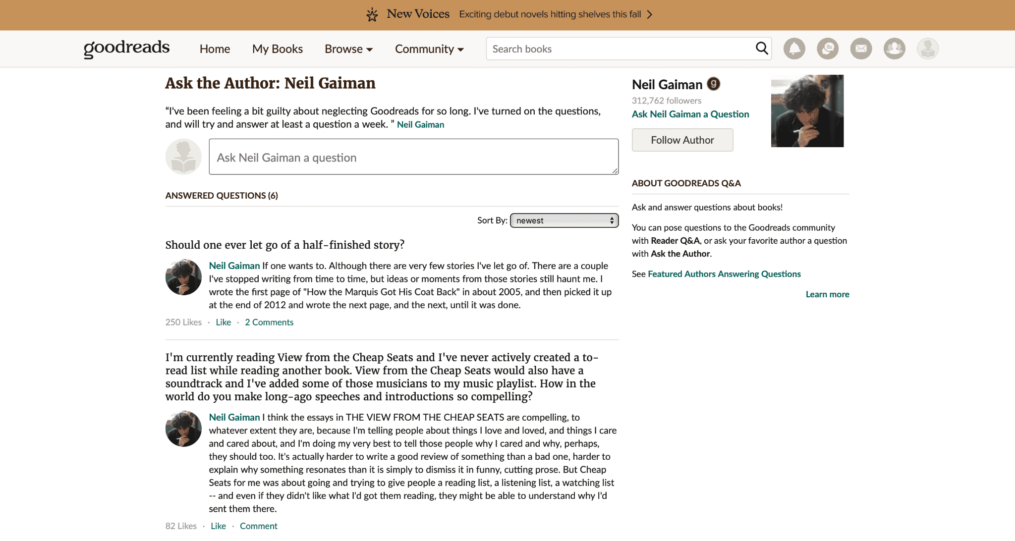 goodreads ask the authour