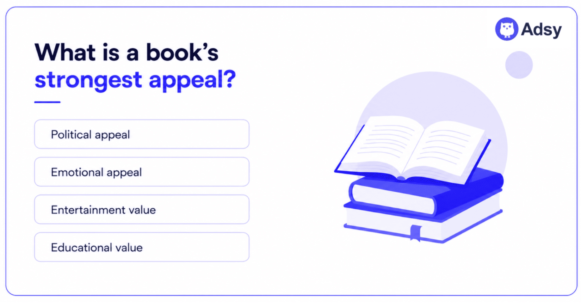 What is book's strongest appeal?